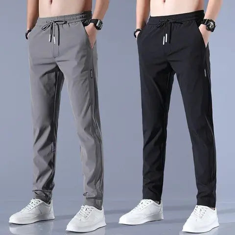 PREMIUM MEN'S HIGH STRETCH SKINNY LYCRA PANTS (Buy 1 Get 1 FREE) (Black & Gray)